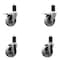 Service Caster 4'' Semi Steel Swivel 1-5/8'' Expanding Stem Caster Set 2 Total Lock Brakes, 4PK SCC-EXTTL20S415-SSR-2-S-2-158 - alternate 1